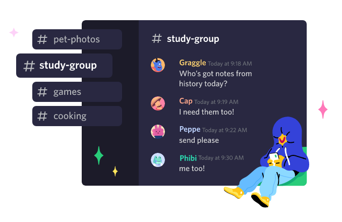 Imagem de grupos do Discord